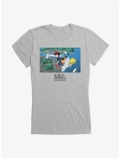 New 👏 Studio Ghibli Kiki's Delivery Service Broomstick 👧 Girls T-Shirt 😀 -Hot Sale Studio Ghibli Store 13073238 hi