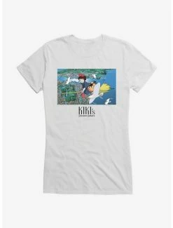 New 👏 Studio Ghibli Kiki's Delivery Service Broomstick 👧 Girls T-Shirt 😀 -Hot Sale Studio Ghibli Store 13073259 hi