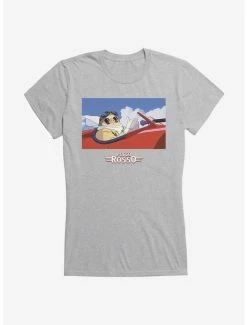 Brand new 🔥 Studio Ghibli Porco Rosso Jet 👧 Girls T-Shirt 🤩 -Hot Sale Studio Ghibli Store 13073343 hi