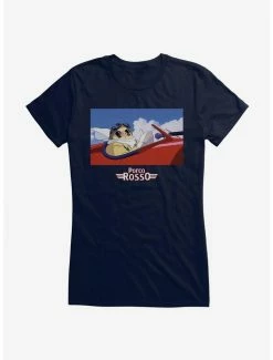 Brand new 🔥 Studio Ghibli Porco Rosso Jet 👧 Girls T-Shirt 🤩 -Hot Sale Studio Ghibli Store 13073350 hi