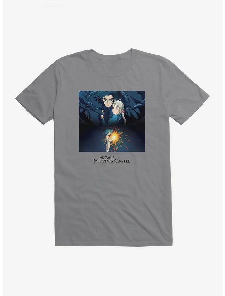 Best Pirce 👍 Studio Ghibli Howl's Moving Castle Poster Art T-Shirt ⌛ 2 Best Pirce 👍 Studio Ghibli Howl's Moving Castle Poster Art T-Shirt ⌛ - Image 2