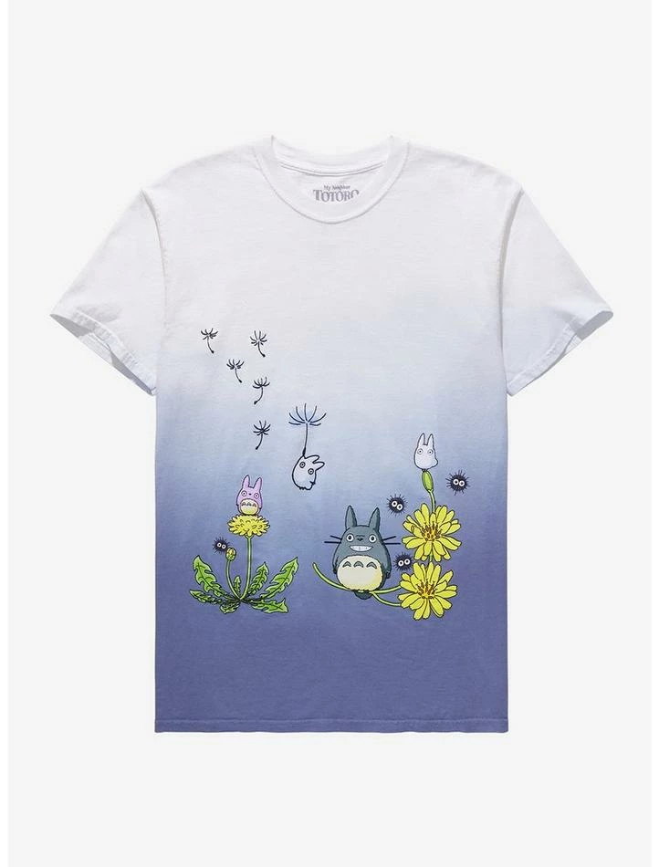 Cheapest ✨ Her Universe Studio Ghibli My Neighbor Totoro Flowers & Spirits Dip-Dye 👧 Girls T-Shirt 🔥 1 Cheapest ✨ Her Universe Studio Ghibli My Neighbor Totoro Flowers & Spirits Dip-Dye 👧 Girls T-Shirt 🔥