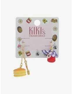 Cheap ⌛ Studio Ghibli Kiki's Delivery Service Pancake Mismatch Earring Set 🥰