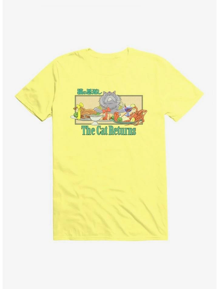 Promo ✨ Studio Ghibli The Cat Returns Cat King Feast T-Shirt 👍 4 Promo ✨ Studio Ghibli The Cat Returns Cat King Feast T-Shirt 👍 - Image 4