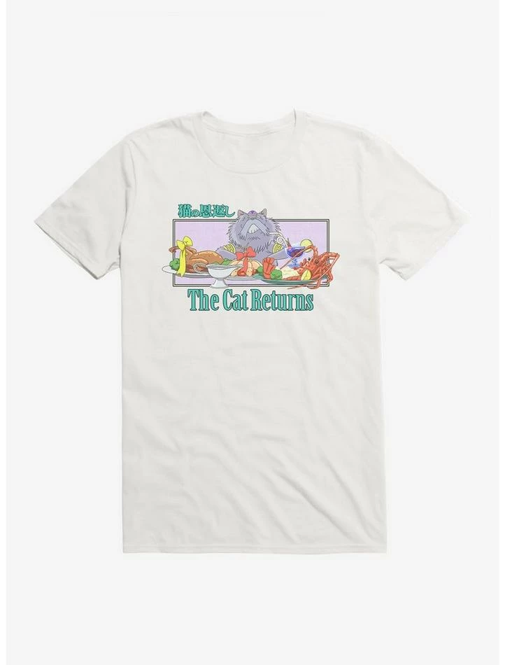 Promo ✨ Studio Ghibli The Cat Returns Cat King Feast T-Shirt 👍 6 Promo ✨ Studio Ghibli The Cat Returns Cat King Feast T-Shirt 👍 - Image 6