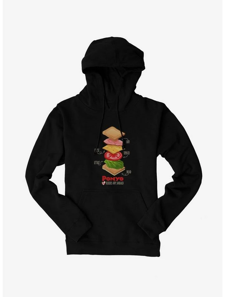 Discount 🎉 Studio Ghibli Ponyo Deconstructed Ham Sandwich Hoodie 🔥 2 Discount 🎉 Studio Ghibli Ponyo Deconstructed Ham Sandwich Hoodie 🔥 - Image 2