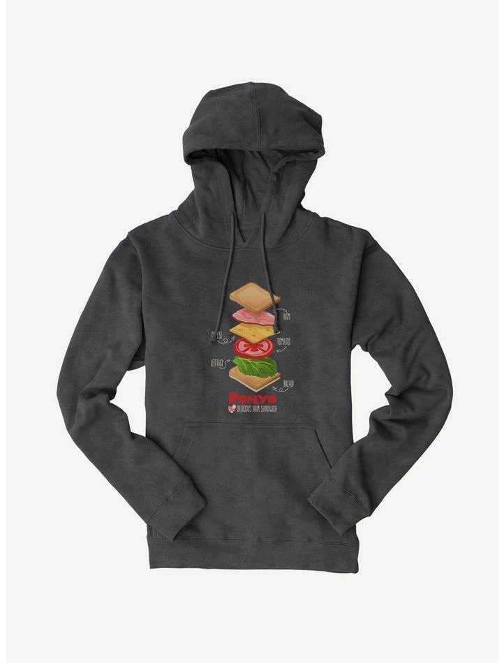 Discount 🎉 Studio Ghibli Ponyo Deconstructed Ham Sandwich Hoodie 🔥 3 Discount 🎉 Studio Ghibli Ponyo Deconstructed Ham Sandwich Hoodie 🔥 - Image 3