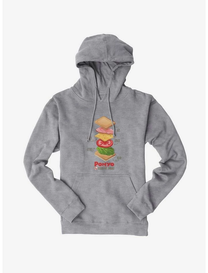 Discount 🎉 Studio Ghibli Ponyo Deconstructed Ham Sandwich Hoodie 🔥 4 Discount 🎉 Studio Ghibli Ponyo Deconstructed Ham Sandwich Hoodie 🔥 - Image 4