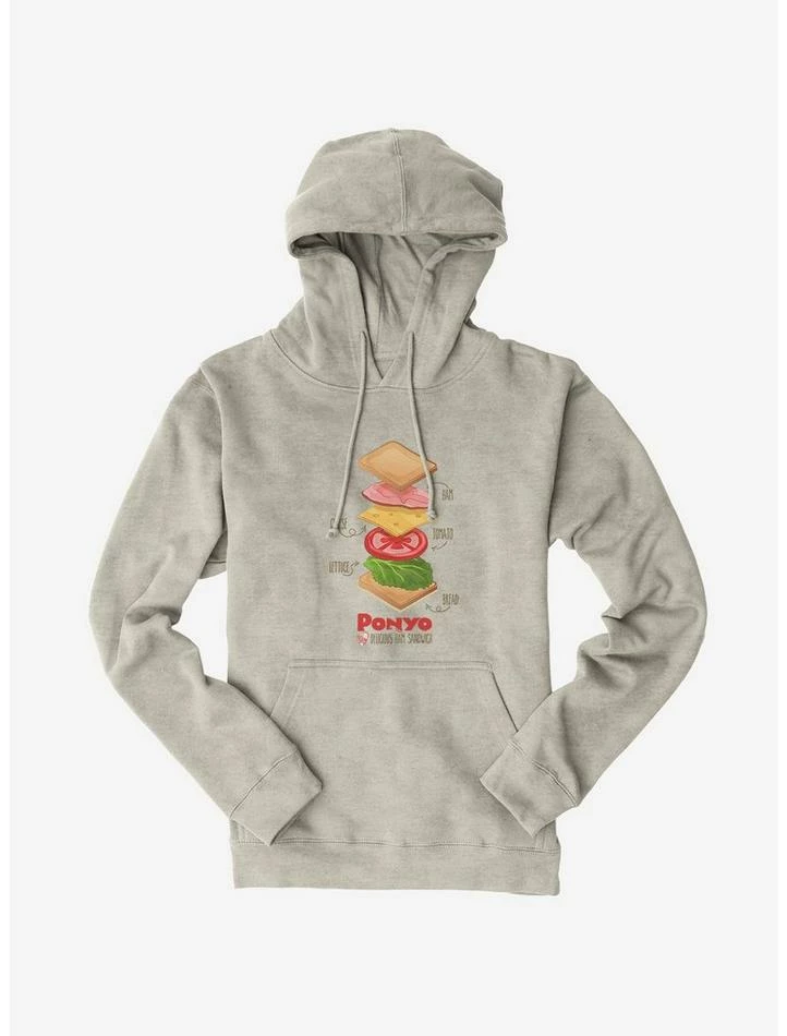 Discount 🎉 Studio Ghibli Ponyo Deconstructed Ham Sandwich Hoodie 🔥 6 Discount 🎉 Studio Ghibli Ponyo Deconstructed Ham Sandwich Hoodie 🔥 - Image 6