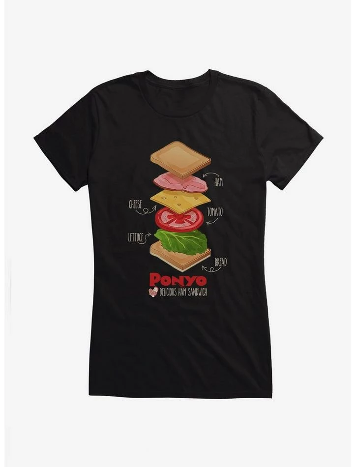 Flash Sale ๐ Studio Ghibli Ponyo Deconstructed Ham Sandwich ๐ง Girls T-Shirt ๐ 2 Flash Sale ๐ Studio Ghibli Ponyo Deconstructed Ham Sandwich ๐ง Girls T-Shirt ๐ - Image 2