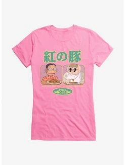 Best reviews of 😉 Studio Ghibli Porco Rosso Eat First 👧 Girls T-Shirt 🥰