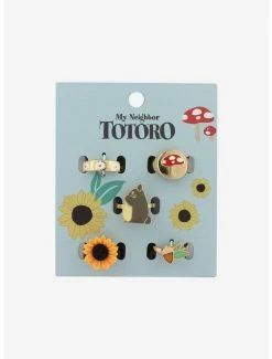 Cheap 🥰 Studio Ghibli My Neighbor Totoro Floral Ring Set ⭐