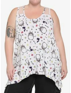 Buy 😀 Studio Ghibli My Neighbor Totoro Floral Mesh Panel 👧 Girls Tank Top Plus Size 🛒