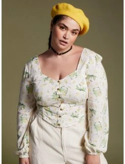 Best Pirce 😉 Her Universe Studio Ghibli My Neighbor Totoro 👧 Girls Long-Sleeve Woven Top Plus Size ❤️