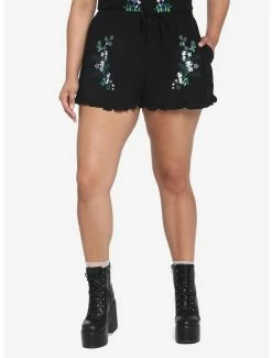 Cheapest ๐ Her Universe Studio Ghibli Princess Mononoke Forest Spirit Embroidered Soft Shorts Plus Size ๐