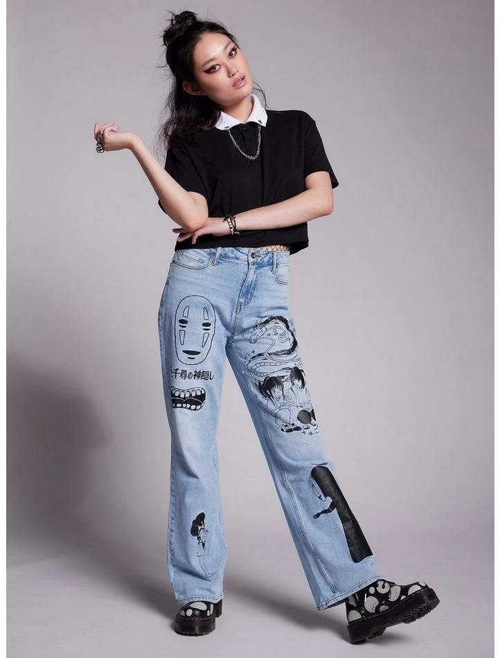 Buy π Her Universe Studio Ghibli Spirited Away Icons Wide Leg Denim Pants π― 4 Buy π Her Universe Studio Ghibli Spirited Away Icons Wide Leg Denim Pants π― - Image 4