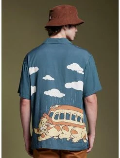 Flash Sale 🎉 Our Universe Studio Ghibli My Neighbor Totoro Catbus Woven Button-Up 🛒 -Hot Sale Studio Ghibli Store 17394147 av2