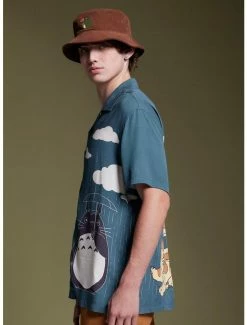 Flash Sale 🎉 Our Universe Studio Ghibli My Neighbor Totoro Catbus Woven Button-Up 🛒 -Hot Sale Studio Ghibli Store 17394147 av3