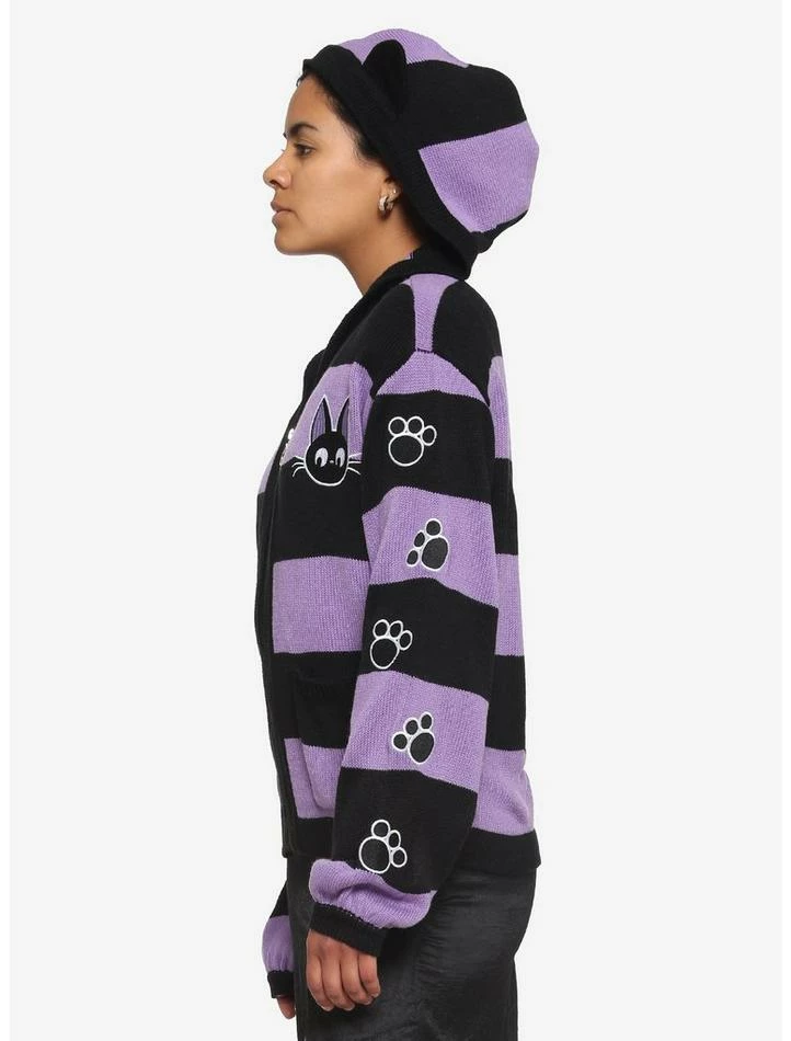 Best Pirce ๐ฅฐ Studio Ghibli Kiki's Delivery Service Jiji Stripe Skimmer ๐ง Girls Hooded Cardigan ๐ 4 Best Pirce ๐ฅฐ Studio Ghibli Kiki's Delivery Service Jiji Stripe Skimmer ๐ง Girls Hooded Cardigan ๐ - Image 4