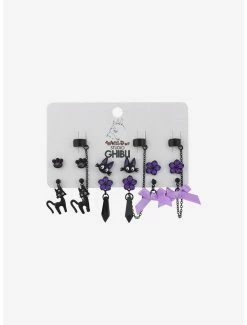 Best Pirce 🌟 Her Universe Studio Ghibli Kiki's Delivery Service Jiji Floral Cuff Earring Set ⭐