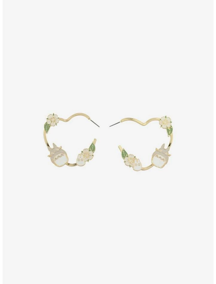 Cheapest β€οΈ Studio Ghibli My Neighbor Totoro Floral Heart-Shaped Hoop Earrings π― 2 Cheapest β€οΈ Studio Ghibli My Neighbor Totoro Floral Heart-Shaped Hoop Earrings π― - Image 2