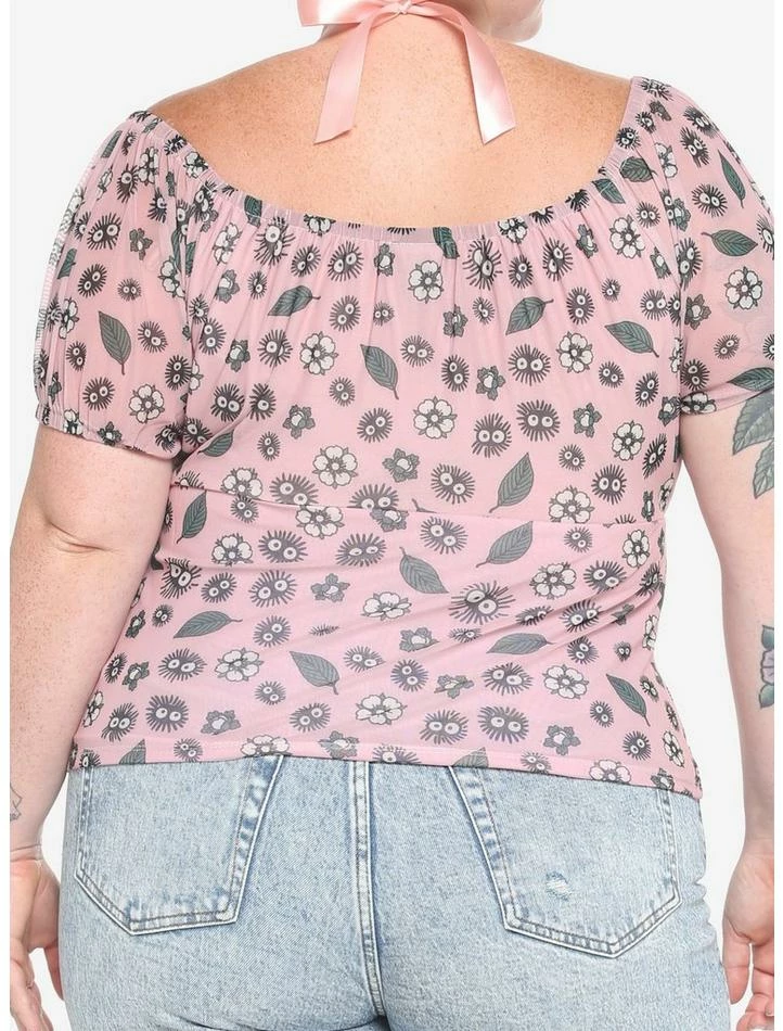 Budget 👍 Her Universe Studio Ghibli My Neighbor Totoro Soot Sprites Ruched Mesh 👧 Girls Top Plus Size ❤️ 3 Budget 👍 Her Universe Studio Ghibli My Neighbor Totoro Soot Sprites Ruched Mesh 👧 Girls Top Plus Size ❤️ - Image 3