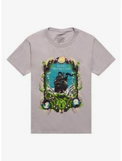Hot Sale 🌟 Studio Ghibli Howl's Moving Castle Art Frame Boyfriend Fit 👧 Girls T-Shirt 🤩