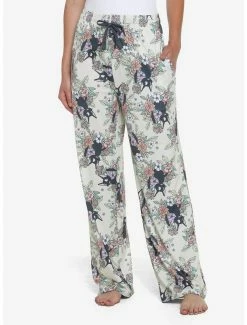 Discount 🎉 Studio Ghibli Kiki's Delivery Service Floral Jiji Pajama Pants 🔥