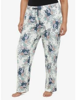 Flash Sale 😍 Studio Ghibli Kiki's Delivery Service Floral Jiji Pajama Pants Plus Size 🛒