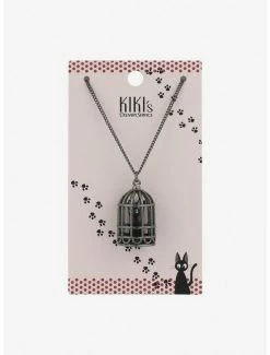 Best Sale 🔥 Studio Ghibli Kiki's Delivery Service Jiji Cage Necklace 🎁