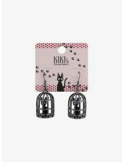 Outlet 😍 Studio Ghibli Kiki's Delivery Service Jiji Cage Drop Earrings 🥰