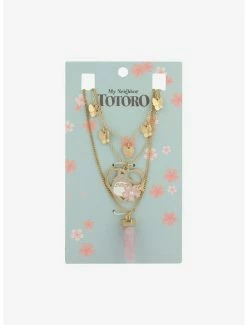 Outlet ✨ Studio Ghibli My Neighbor Totoro Sakura Crystal Necklace Set ⌛