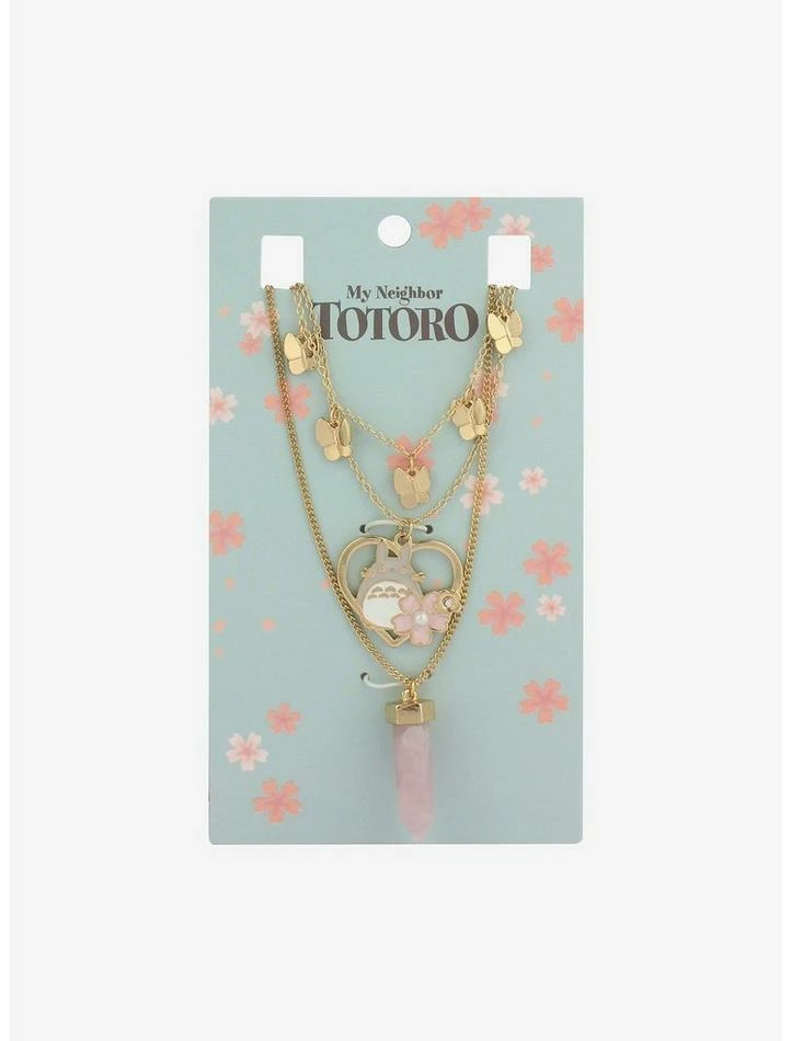Outlet ✨ Studio Ghibli My Neighbor Totoro Sakura Crystal Necklace Set ⌛ 1 Outlet ✨ Studio Ghibli My Neighbor Totoro Sakura Crystal Necklace Set ⌛