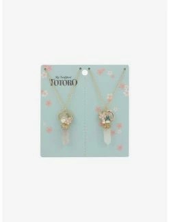 Flash Sale 🛒 Studio Ghibli My Neighbor Totoro Sakura Crystal Best Friend Necklace Set 🧨