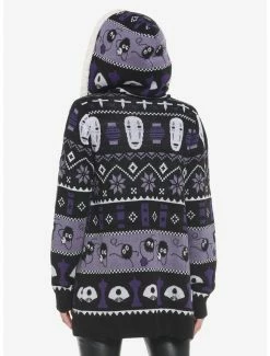 Coupon 💯 Her Universe Studio Ghibli Spirited Away Fair Isle Sherpa 👧 Girls Open Cardigan 🛒 -Hot Sale Studio Ghibli Store 19281966 av2