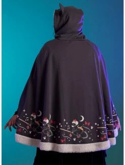 Outlet ❤️ Her Universe Studio Ghibli Kiki's Delivery Service Fuzzy Trim 👧 Girls Poncho Plus Size 👍 -Hot Sale Studio Ghibli Store 19281985 av2
