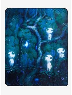 Discount 😍 Studio Ghibli Princess Mononoke Kodama Throw Blanket 😀