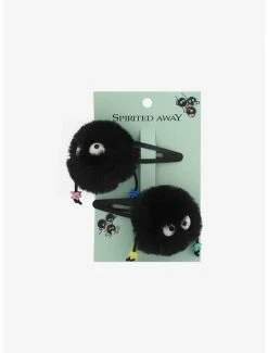 Flash Sale ✨ Studio Ghibli Spirited Away Soot Sprite Fuzzy Hair Clip Set 🧨