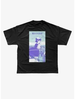 Wholesale ✔️ Studio Ghibli Kiki's Delivery Service Lo-Fi Boyfriend Fit 👧 Girls T-Shirt 🧨